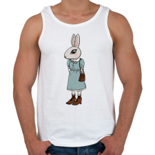 PRINTFASHION Nyúl lány - Férfi atléta - Fehér atléta, trikó