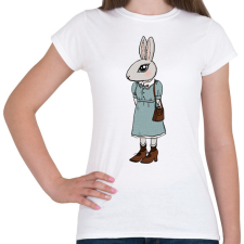 PRINTFASHION Nyúl lány - Női póló - Fehér női póló