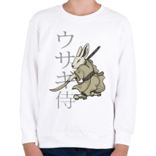PRINTFASHION Nyúl Ninja - Gyerek pulóver - Fehér gyerek pulóver, kardigán