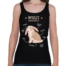 PRINTFASHION Nyuszi anatómia - Női atléta - Fekete női trikó