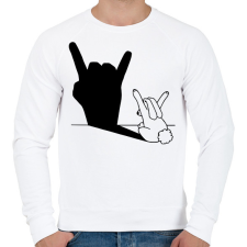PRINTFASHION Nyuszi árnyék - Férfi pulóver - Fehér férfi pulóver, kardigán