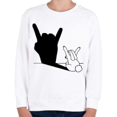 PRINTFASHION Nyuszi árnyék - Gyerek pulóver - Fehér