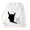 PRINTFASHION Nyuszi árnyék - Sportzsák, Tornazsák - Fehér