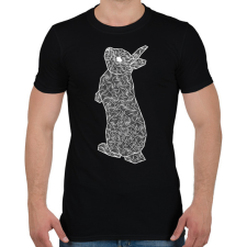 PRINTFASHION Nyuszi - fehér - Férfi póló - Fekete férfi póló