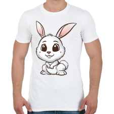 PRINTFASHION Nyuszi  - Férfi póló - Fehér férfi póló