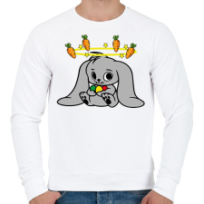 PRINTFASHION nyuszi - Férfi pulóver - Fehér férfi pulóver, kardigán