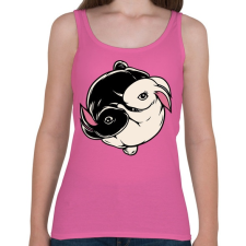 PRINTFASHION Nyuszi Jin Jang - Női atléta - Rózsaszín női trikó