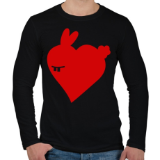 PRINTFASHION Nyuszi love - Férfi hosszú ujjú póló - Fekete