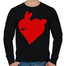 PRINTFASHION Nyuszi love - Férfi pulóver - Fekete férfi pulóver, kardigán