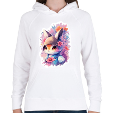 PRINTFASHION Nyuszi - Női kapucnis pulóver - Fehér