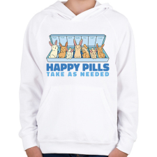 PRINTFASHION Nyuszi pirulák - Gyerek kapucnis pulóver - Fehér gyerek pulóver, kardigán