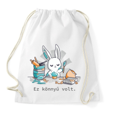 PRINTFASHION Nyuszi sütit készít - könnyű volt_ - Sportzsák, Tornazsák - Fehér tornazsák