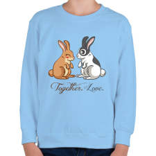 PRINTFASHION Nyuszi szerelem - Gyerek pulóver - Világoskék gyerek pulóver, kardigán