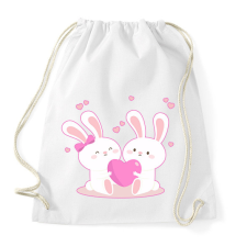 PRINTFASHION Nyuszi szerelem! - Sportzsák, Tornazsák - Fehér tornazsák