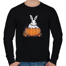 PRINTFASHION Nyuszi tökben - Férfi pulóver - Fekete