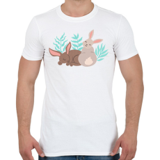 PRINTFASHION Nyuszik - Férfi póló - Fehér