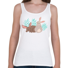 PRINTFASHION Nyuszik - Női atléta - Fehér