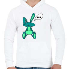 PRINTFASHION Nyuszika - Férfi kapucnis pulóver - Fehér