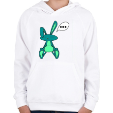 PRINTFASHION Nyuszika - Gyerek kapucnis pulóver - Fehér