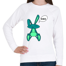 PRINTFASHION Nyuszika - Női pulóver - Fehér női pulóver, kardigán