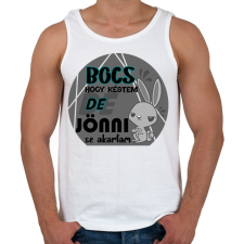 PRINTFASHION nyuszis bocs hogy késtem - Férfi atléta - Fehér atléta, trikó