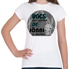 PRINTFASHION nyuszis bocs hogy késtem - Női póló - Fehér