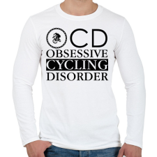 PRINTFASHION OCD - Biciklis - Férfi hosszú ujjú póló - Fehér férfi póló