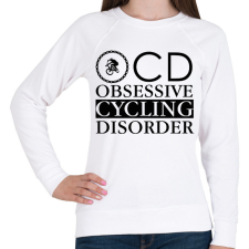 PRINTFASHION OCD - Biciklis - Női pulóver - Fehér női pulóver, kardigán