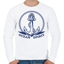 PRINTFASHION Oceán spirit - Férfi pulóver - Fehér férfi pulóver, kardigán