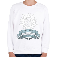 PRINTFASHION Odaát//Supernatural Family Business - Gyerek pulóver - Fehér gyerek pulóver, kardigán