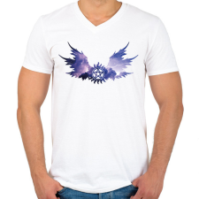 PRINTFASHION Odaát (Supernatural) - Férfi V-nyakú póló - Fehér férfi póló