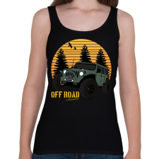 PRINTFASHION Off Road adventure - Női atléta - Fekete női trikó