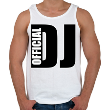 PRINTFASHION Official Dj - Férfi atléta - Fehér atléta, trikó