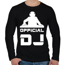 PRINTFASHION official dj - Férfi hosszú ujjú póló - Fekete