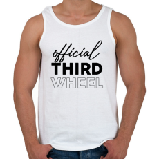 PRINTFASHION Official third wheel - Férfi atléta - Fehér