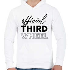 PRINTFASHION Official third wheel - Férfi kapucnis pulóver - Fehér