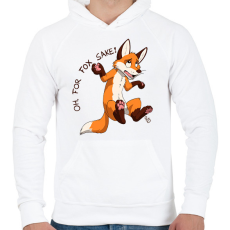 PRINTFASHION Oh For Fox Sake 2 - Férfi kapucnis pulóver - Fehér