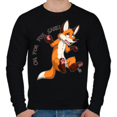 PRINTFASHION Oh For Fox Sake - Férfi pulóver - Fekete
