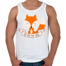 PRINTFASHION Oh for fox sakee - Férfi atléta - Fehér atléta, trikó