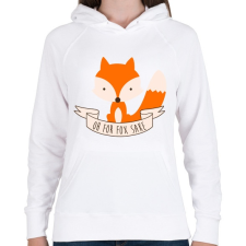 PRINTFASHION Oh for fox sakee - Női kapucnis pulóver - Fehér női pulóver, kardigán