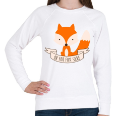 PRINTFASHION Oh for fox sakee - Női pulóver - Fehér