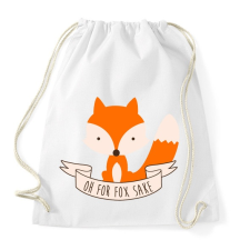 PRINTFASHION Oh for fox sakee - Sportzsák, Tornazsák - Fehér tornazsák