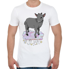 PRINTFASHION Oh my goat - Férfi póló - Fehér férfi póló