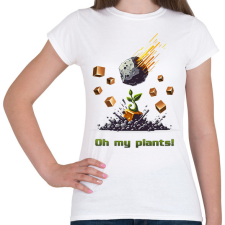 PRINTFASHION Oh my plants! - Női póló - Fehér női póló