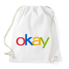 PRINTFASHION OKAY - Sportzsák, Tornazsák - Fehér tornazsák