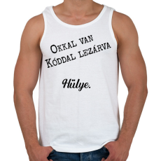 PRINTFASHION Okkal van kóddal lezárva - Telefontok - Férfi atléta - Fehér