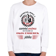 PRINTFASHION Okos emberek játéka - Gyerek pulóver - Fehér