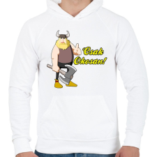 PRINTFASHION Okosan... - Férfi kapucnis pulóver - Fehér férfi pulóver, kardigán