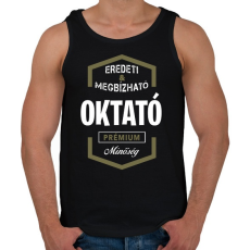PRINTFASHION Oktató prémium minőség - Férfi atléta - Fekete