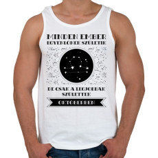 PRINTFASHION Október: Mérleg - Férfi atléta - Fehér